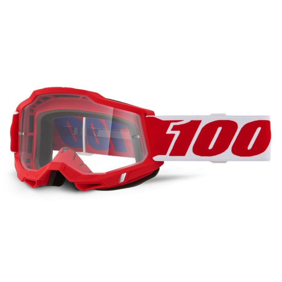 Gogle 100% ACCURI 2 RED MIRROR CLEAR