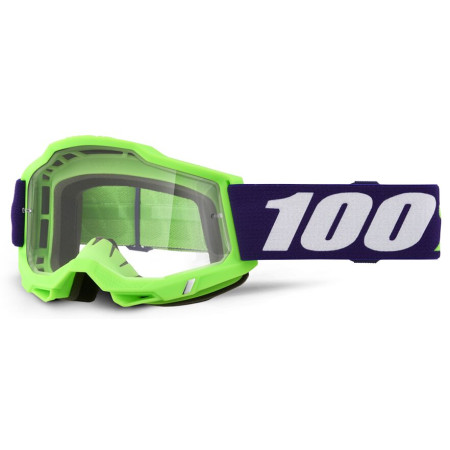 Gogle 100% ACCURI 2 SATISFY GREEN MIRROR CLEAR