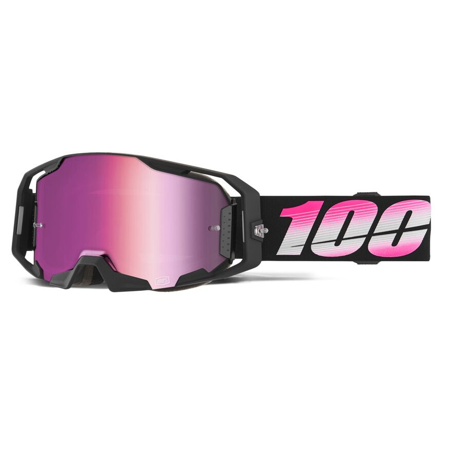 Gogle 100% ARMATIC BODINO BLACK MIRROR PINK
